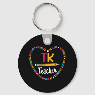 Back to School TK Teacher Transitional Kindergarte Keychain