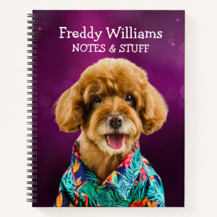 Back to school Toy Poodle notebook