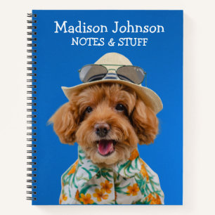Back to school Toy Poodle notebook