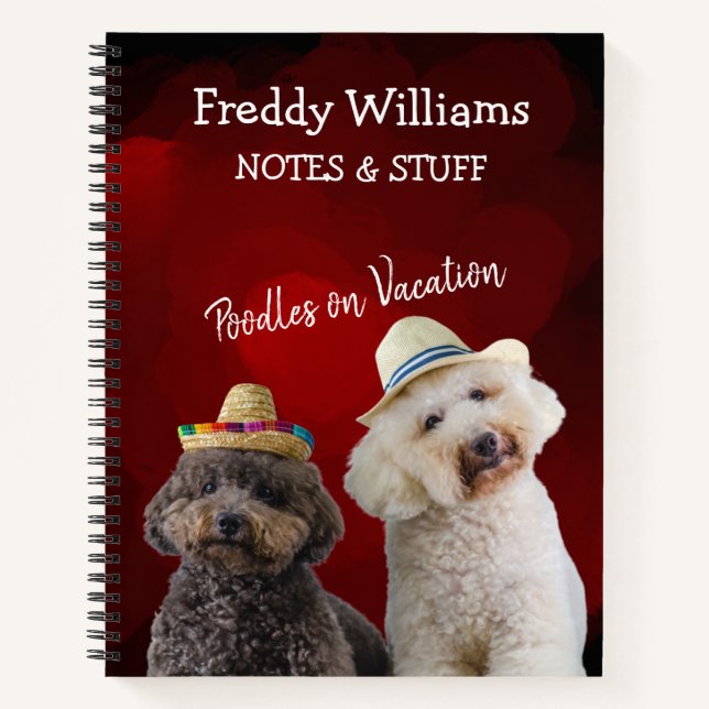 Back to school Toy Poodle notebook (Front)