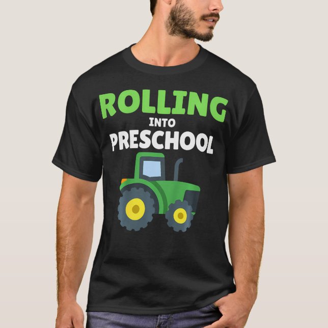 Back To School Tractor Construction First Day Of P T-Shirt (Front)