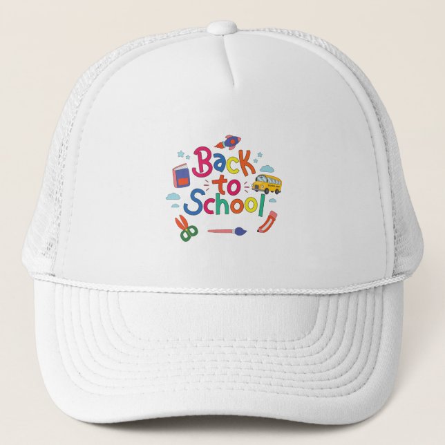 Back to school trucker hat (Front)