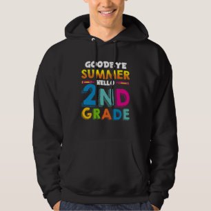 Back to School Tschüss Sommer Hello 2nd Class Sayi Hoodie