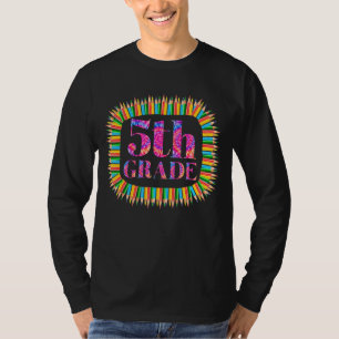 Back To School Tye Dye 5th Fourth Grade Squad For T-Shirt
