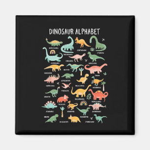 Back To School Types Of Dinosaurs Alphabet Identif Magnet