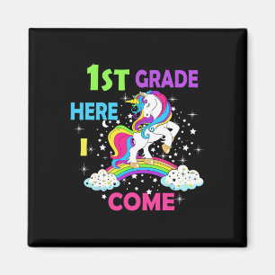 Back To School Unicorn Hello First Day Of First Gr Magnet