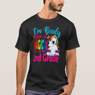 Back To School Unicorn Ready For Magical 2nd Grade T-Shirt