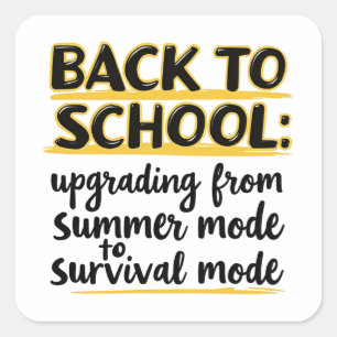 Back to School: Upgrading  Square Sticker