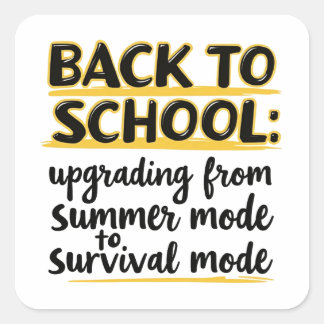 Back to School: Upgrading Square Sticker