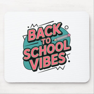 Back To School Vibes Retro Pencil First Day Kids B Mouse Pad