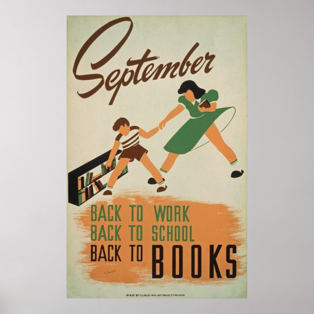 Back To School Vintage Poster (Front)