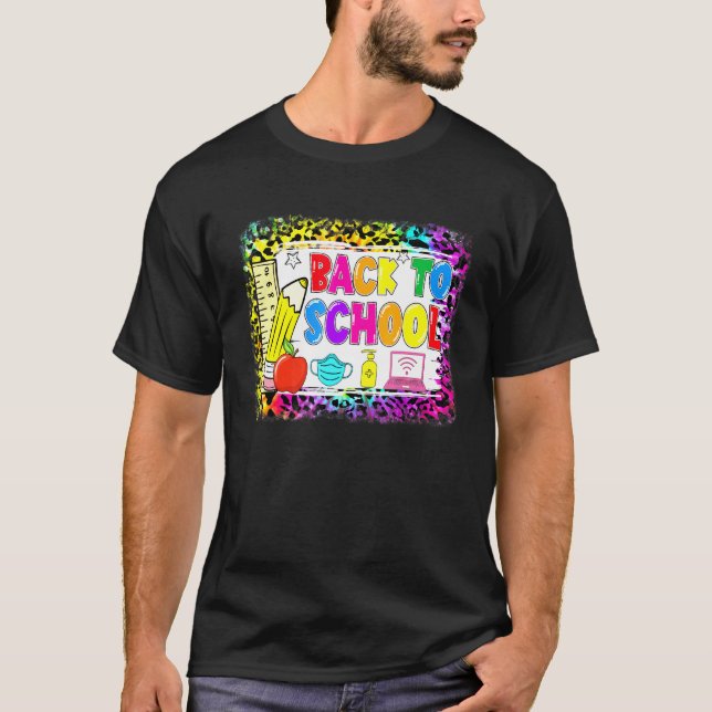Back To School Virtual Pandemic Teacher First Day  T-Shirt (Front)