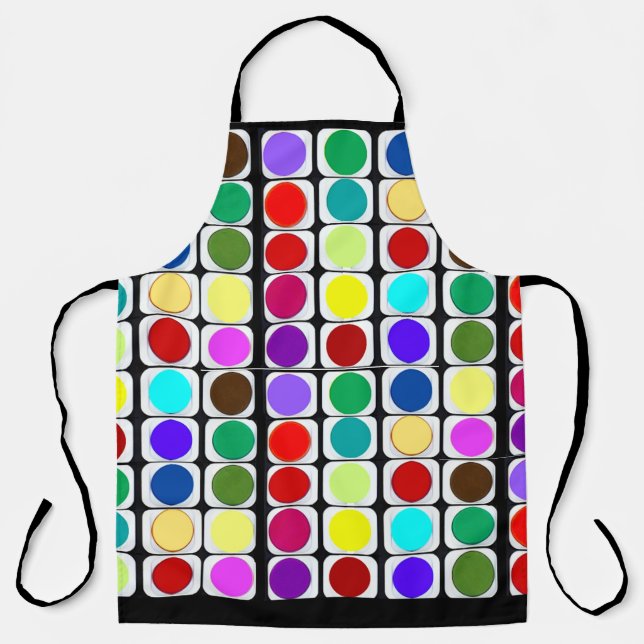 Back to School, Watercolors,  Apron (Front)