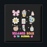 Back To School Welcome Back Cute Globe Pencil Art  Magnet<br><div class="desc">Back To School Welcome Back Cute Globe Pencil Art Design</div>