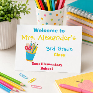 Back to School Welcome Notice Postcard