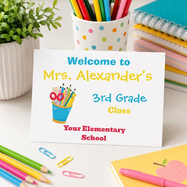 Back to School Welcome Notice Postcard (Creator Uploaded)