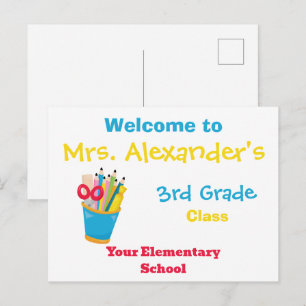 Back to School Welcome Notice Postcard