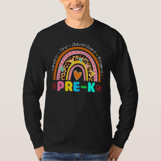 Back To School Where The Adventure Begins Rainbow T-Shirt