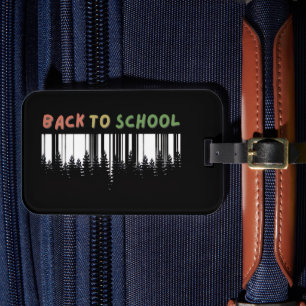 Back to school with a touch of wild trees luggage tag