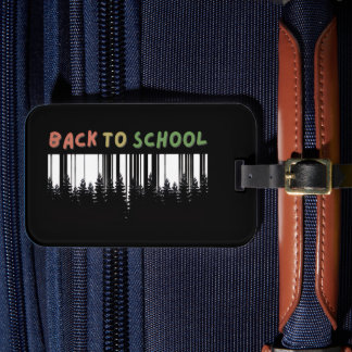 Back to school with a touch of wild trees luggage tag