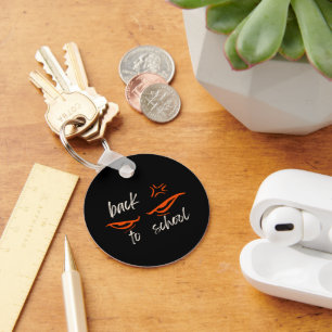 Back to school with an anime twist Printed Keychain