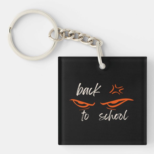 Back to school with an anime twist Printed Keychain (Front)