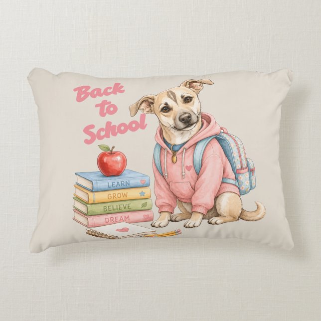 Back to School with Lina Accent Pillow (Front)