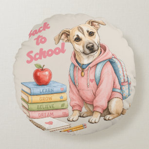 Back to School with Lina Round Pillow