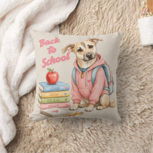 Back to School with Lina Throw Pillow