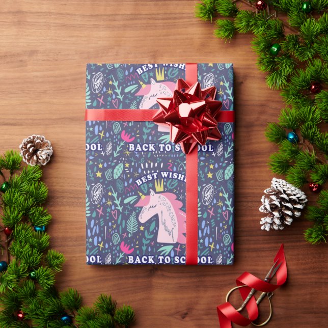 back to school wrapping paper (Holiday Gift)
