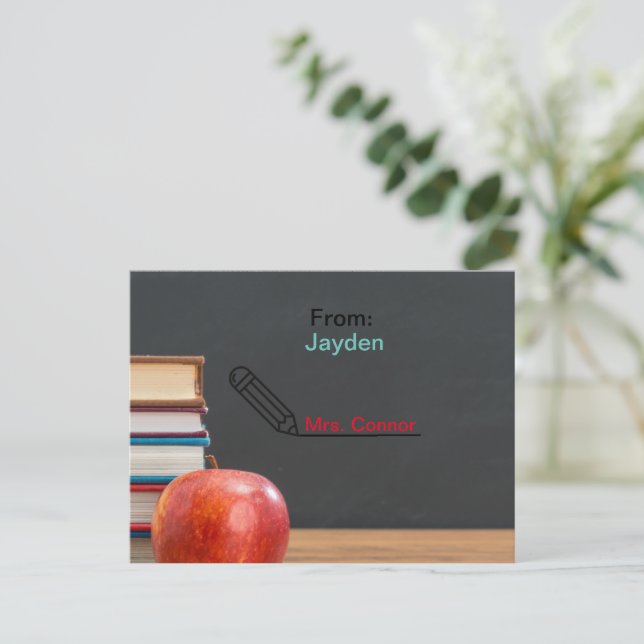Back to school year teacher appreciation  card (Standing Front)