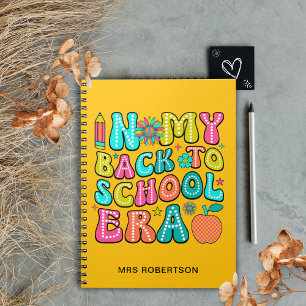 Back to school yellow teacher spiral notebook