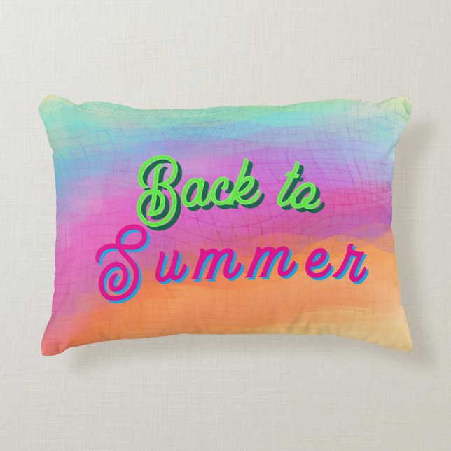 Back to Summer Accent Pillow (Front)