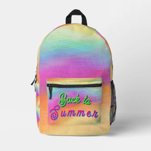 Back to Summer Printed Backpack