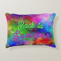 Back to Summer Vibrant Colours Accent Pillow