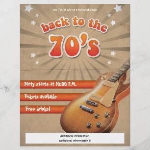 Back to the 70's flyer - fully customizable