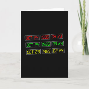 Back to the 80s by Time Travel Machine Card