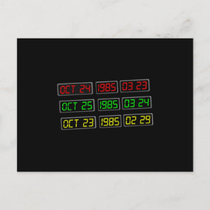 Back to the 80s by Time Travel Machine Postcard