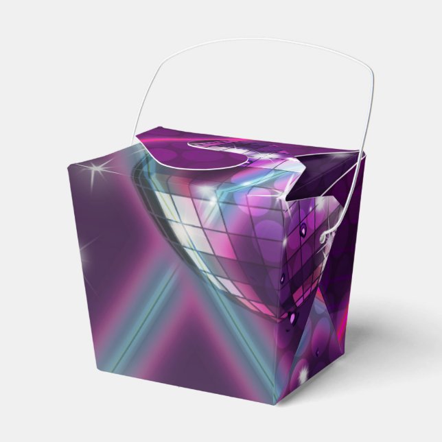 BACK TO THE 80'S Glam Dance Party Favour Boxes (Front Side)