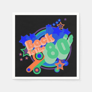 Back To The 80's Retro 80's Party Paper Napkins