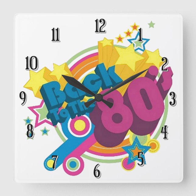 Back To The 80's Retro 80's Wall Clock (Front)