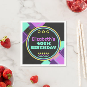 Back To The 90s Retro Birthday Napkin
