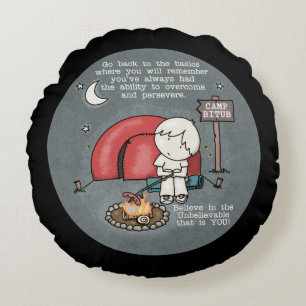 Back to the Basics Round Pillow