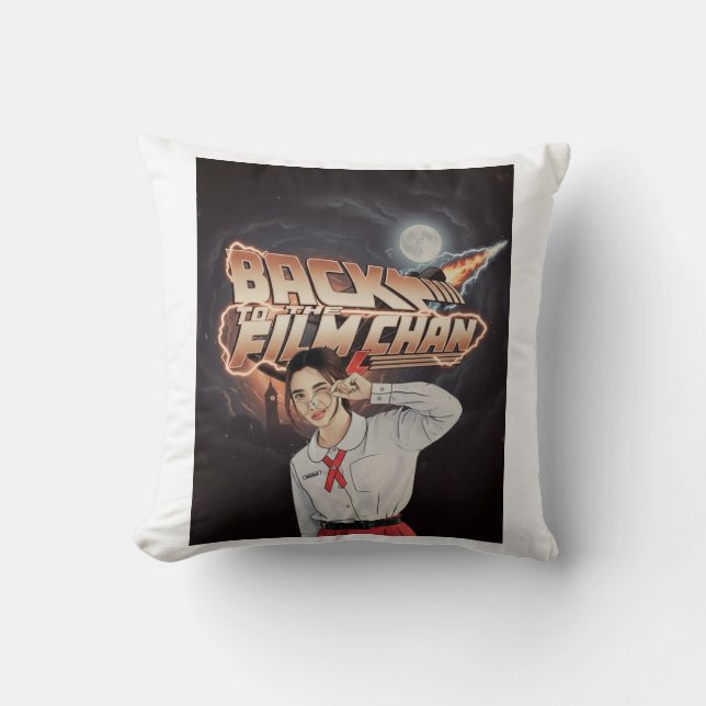 BACK TO THE FILM-CHAN THROW PILLOW (Front)