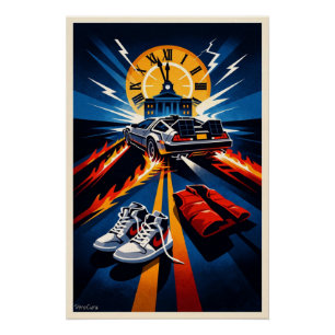 Back to the Future Inspired Symbolic Movie Poster