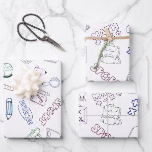 Back to Your School Days Wrapping Paper Sheet