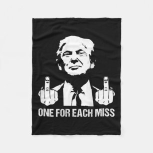 (back) Trump One For Each Miss Trump Shirt Vote Tr Fleece Blanket