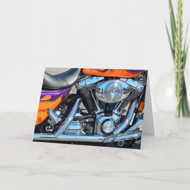 Back Up and Running Biker Get Well Card (Front)