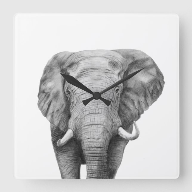 Back Up Plan IV Square Wall Clock (Front)