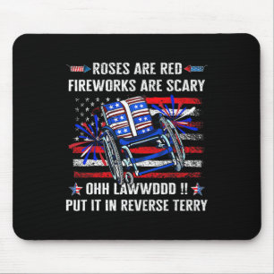 Back Up Terry Put It In Reverse Firework Funny 4th Mouse Pad